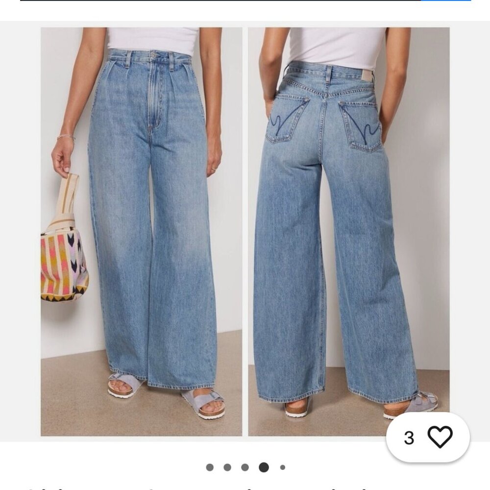 Citizens Of Humanity Light Blue Wide Leg Jeans